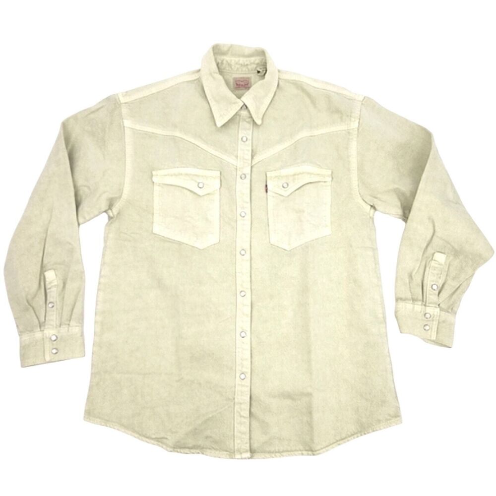 Levi's Dorsey XL Western Relaxed Fit Denim Jean Shirt Small Meadow Mist Green